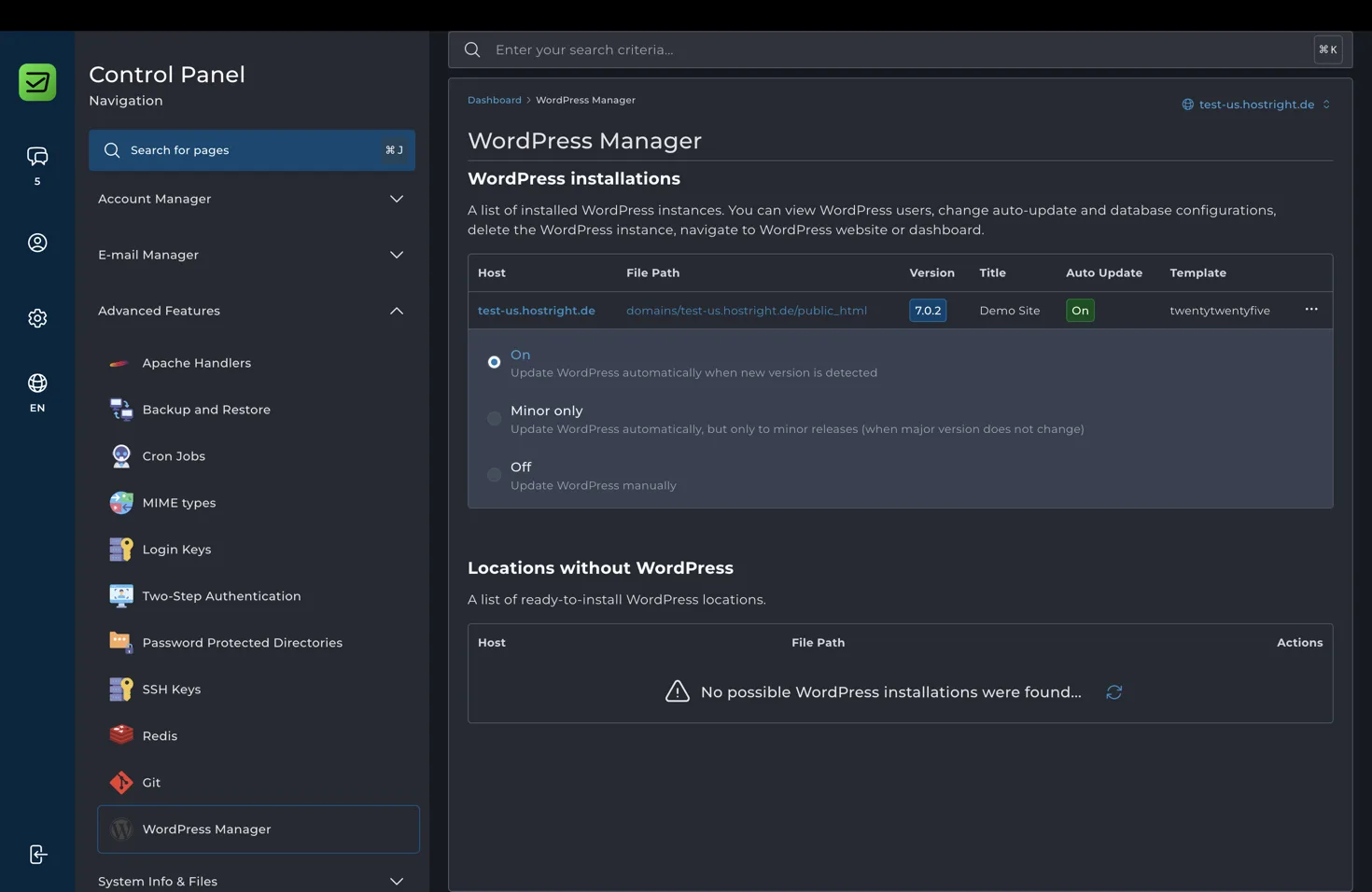 Configure WordPress automatic updates