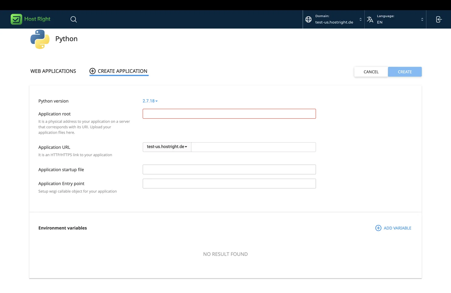 Python application form fields