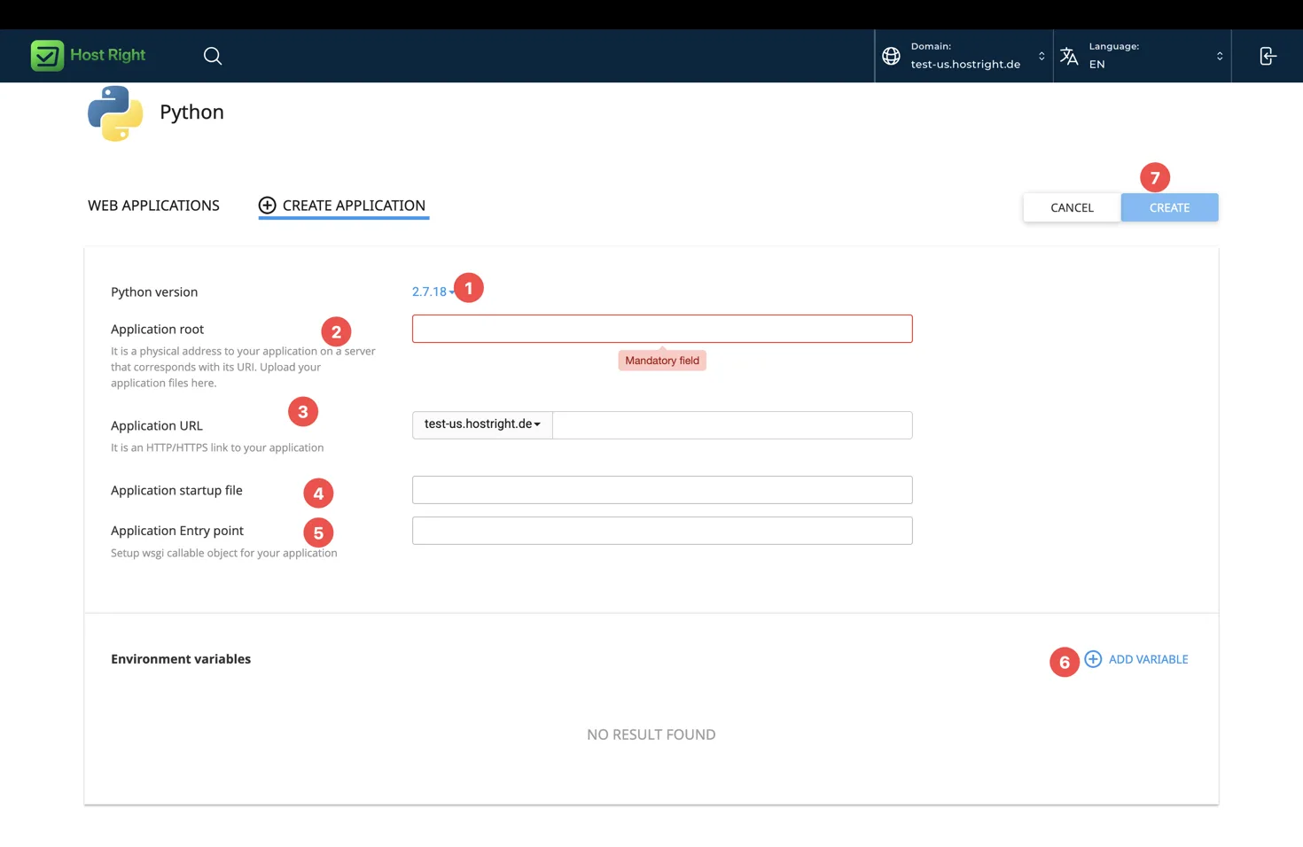 Start a Python application