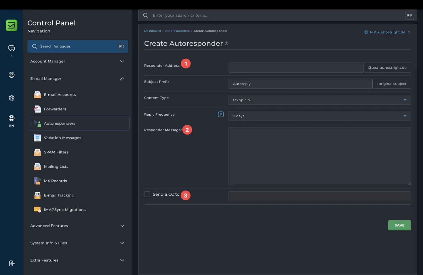 Create an autoresponder
