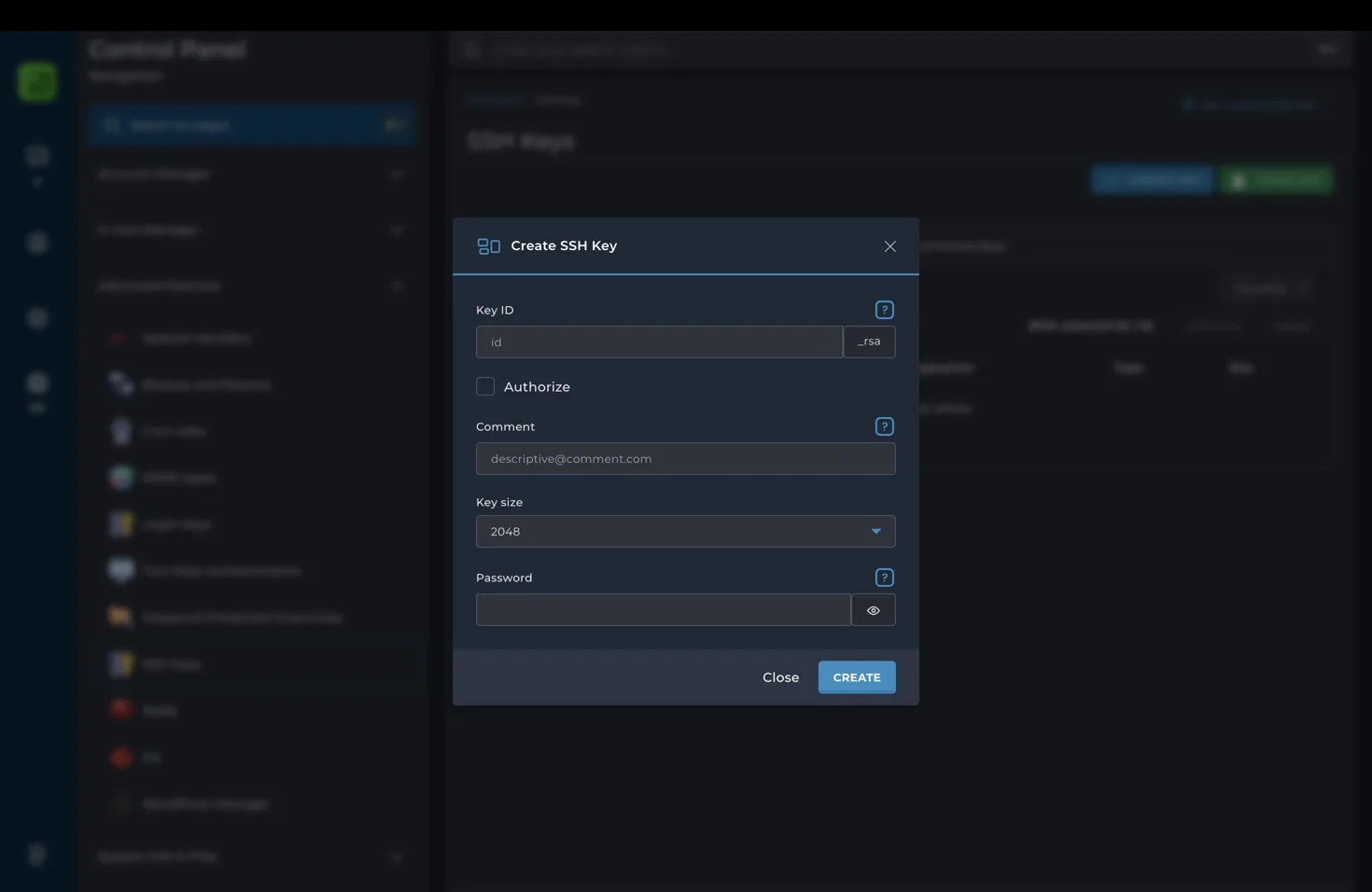Create an SSH key