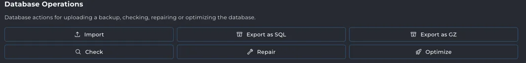 Database operations